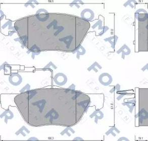 FOMAR FRICTION fo635381 -  Комплект тормозных колодок, дисковый тормоз